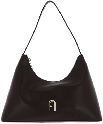 FURLA Leren schoudertas avondtas Diamante Mini Shoulder Bag Espresso donkerbruin