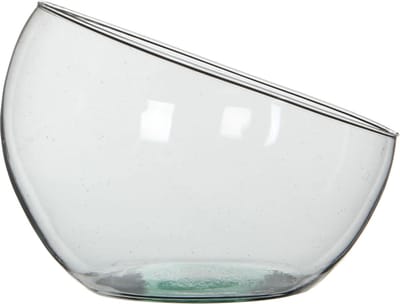 Mica Decorations Bloemen/planten vaas Boly - gerecycled glas - transparant - 19 x 18 cm