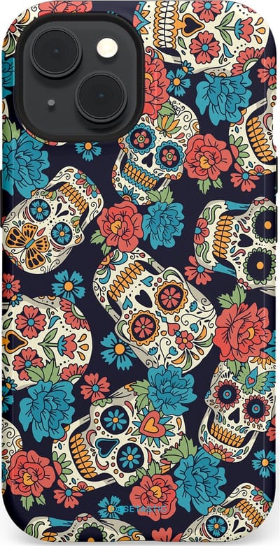 Casetastic Hoesje Geschikt voor Apple iPhone 15 Magsafe - Stijlvolle Beschermende Duo-layer Case - Catacombe carnaval