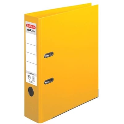 herlitz ordner maX.file protect plus, A4, rugbreedte 80 mm, geel