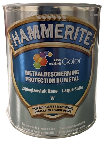 Levis Hammerite Metaallak Zijdeglans - Decoratieve roestwerende metaallak 2 in 1 op solventbasis - 1 L RAL 9005 Zwart