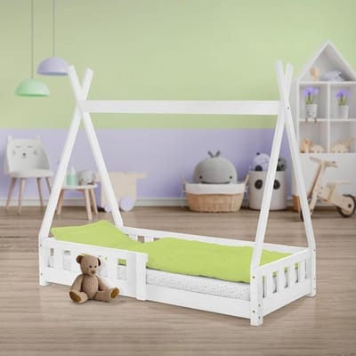 Zylo® Grondbed - Huisbed - Bed - Wit - 148cm x 76cm x 141cm