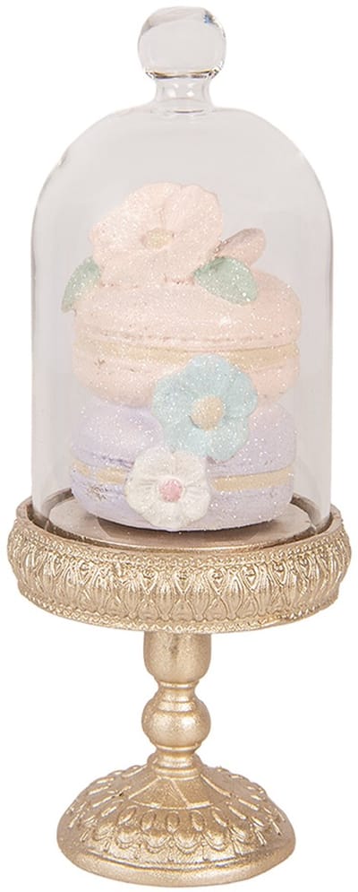 Clayre & Eef Decoratie Beeld Macarons Ø 7x17 cm Goudkleurig Kunststof