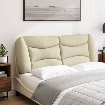 vidaXL - Hoofdbordkussen - "Hvar" - 120 - cm - stof - crèmekleurig