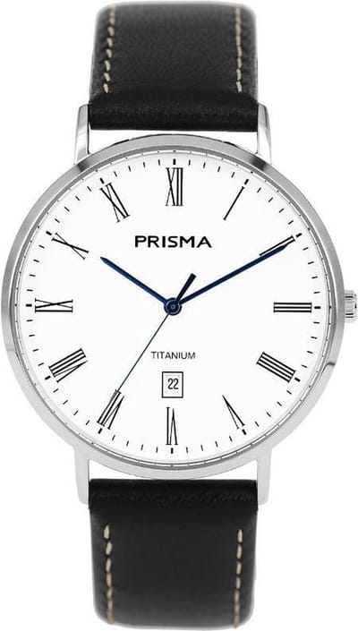 Prisma Titanium P.1485 Tailor herenhorloge leer zwart