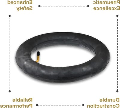 Binnenband Scooter - Banden Reparatie - Onderdelen Vervangen - Schuine Ventielsteel - 10 Inch - Zwart