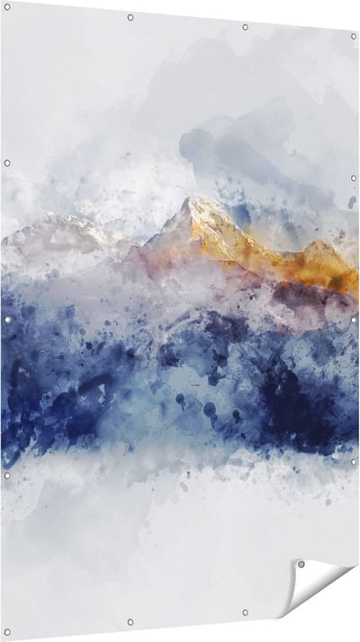 Gards Tuinposter Abstracte Kunst van Bergen - 120x180 cm - Tuindoek - Tuindecoratie - Wanddecoratie buiten - Tuinschilderij