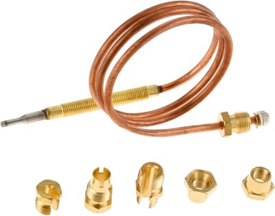 Thermo-element Boiler - Thermokoppel Vlamuitvalbeveiliging - Gasapparaten Beveiligen - Universele Toepassing - 60 cm - Zilverkleurig