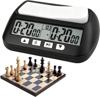 Professionele Digitale Schaakklok met Multifunctionele Timer, Achteruitgang, Bonus en Vertraging voor Toernooien en Tafelspellen