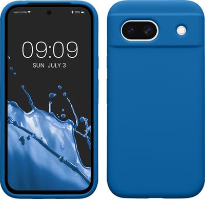 kwmobile telefoonhoesje geschikt voor Google Pixel 8a - Hoesje met siliconen coating - Smartphone case in rifblauw