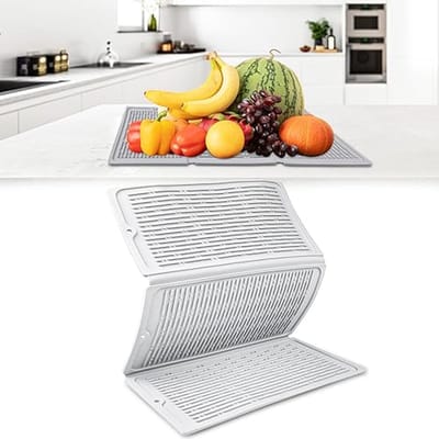 Opvouwbare Siliconen Afdruipmat 50 x 35 cm voor Servies en Keuken