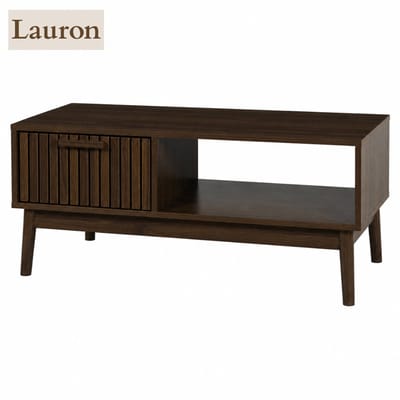 MISOU Salontafel - Met Lade - Opbergruimte - Koffietafel - Tafel - Hout - Bijzettafel - Woonkamer - Table Basse de Salon -100x50cm - LAURON