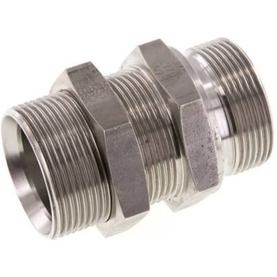 G 1 1/2'' RVS Schotdoorvoer Borstnippel 190 Bar - Hydrauliek - FL2S-M-S-112G-BI