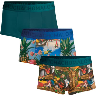 Muchachomalo Heren Trunks - 3 Pack - Maat M - 95% Katoen - Mannen Onderbroek