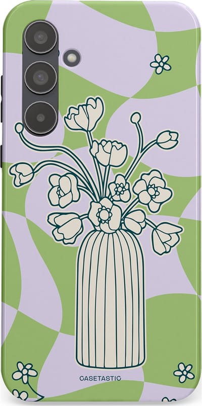 Casetastic Hoesje Geschikt voor Samsung A55 - Stijlvolle Beschermende Duo-layer Case - Bosje vol groen