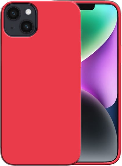 Smartphonica Siliconen hoesje voor iPhone 14 Plus case met zachte binnenkant - Rood geschikt voor iPhone 14 Plus
