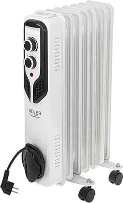 Adler AD 7815 - Elektrische olie verwarmingstoestel - radiator - 7 ribs - met wieltjes