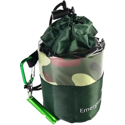 Sac de couchage d'urgence pour 1 à 2 personnes, léger, étanche, thermique, sac de bivouac avec black