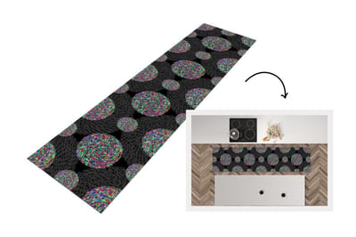 Keukenloper - Loper keuken - Regenboog - Design - Cirkel - Patronen - 200x50 cm - Keukenloper vinyl