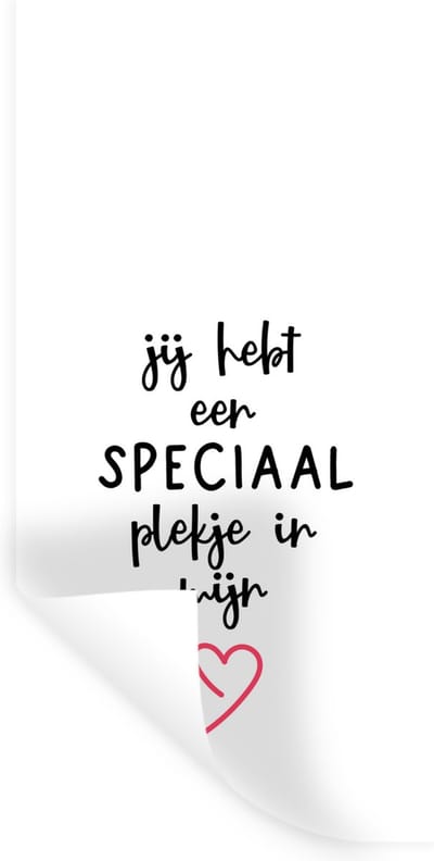 Muurstickers - Sticker Folie - Jij hebt een speciaal plekje in mij hart - Quotes - Spreuken - Koppel - 40x80 cm - Plakfolie - Muurstickers Kinderkamer - Zelfklevend Behang - Zelfklevend behangpapier - Stickerfolie