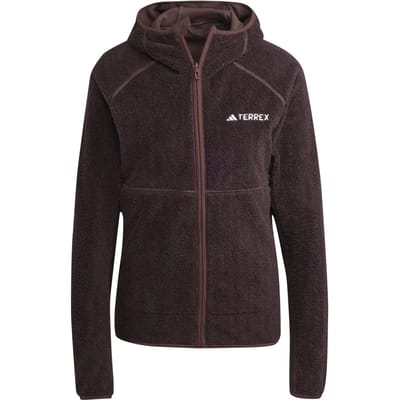 Adidas Organiser Techrock Reversible High-pile-fleece Fleece Met Volledige Rits Bruin S Vrouw