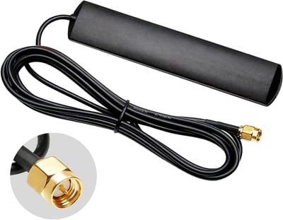 SnelShoppen - 4G LTE GSM Antenne 3m Omnidirectionele Adhesieve Houder met SMA Plug voor Auto, Voertuig, Hotspot, Router, Modem, 700-2600MHz