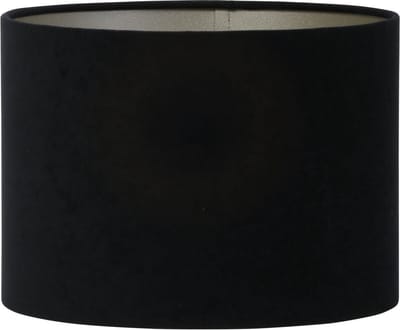Light & Living Cilinder Lampenkap Velours - Zwart - Ø30x21cm - voor Tafellampen, Hanglampen