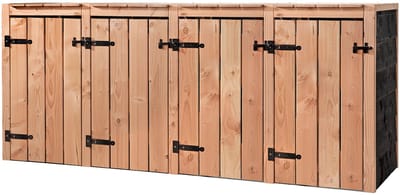 Containerombouw Cato | Kliko Ombouw Vierdubbel | Containerberging | Containers kast | Container berging voor 4 kliko's | Wood Selections