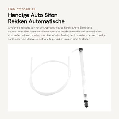 Dailygoods - Handige Auto Sifon Rekken - Automatische Flessenvuller - Eenvoudig in gebruik - 38,5 cm - Voor Bier en Wijn - Ideaal voor Thuisbrouwers -...