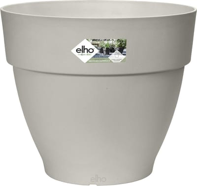 Elho Vibia Campana Rond 47 - Bloempot voor Buiten met Afwateringsgaten - 100% Gerecycled Plastic - Ø 47.0 x H 40.4 cm - Zijdewit