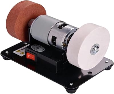 Tafelslijpmachine - Metaal slijper - Hout graveren - Stille 100W motor - 7 cm schijf - Zilver