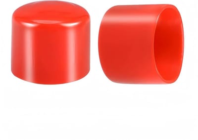Ronde PVC rubberen draadbeschermers voor buizen - Plastic eindkappen met een binnendiameter van 48 mm - Set van 10 stuks in rood