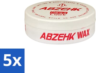 Abzehk - Hair Wax - Red Mega Look - Glanzende Styling & Krachtige Hold - 150ml - Bulkverpakking - 5 stuks