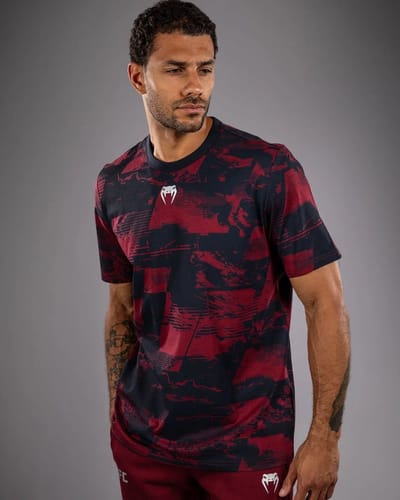 UFC Zenith x Venum Fight Week T-shirt Katoen Marineblauw Bordeauxrood - M