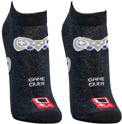 Grappige sokken | Sneakersokken | Thema: Gaming | Maat: 36-41 / 42-47 | 2 Paar