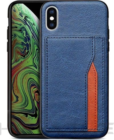 Telefoonhoesje geschikt voor Apple iPhone 11 Pro | Back Cover | Hoogwaardig PU Leren Hoesje | Lederen Luxe Uitstraling | Pasjeshouder | Blauw