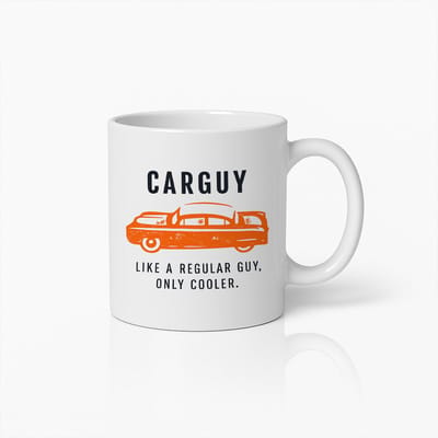 Car Guy Mok 330ml – Grappige Koffiebeker Cadeau voor Auto Enthousiastelingen en Klassieke Autoliefhebbers