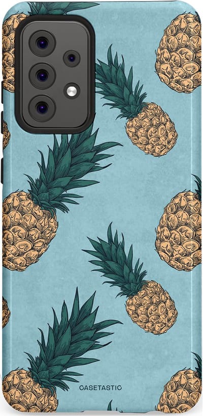 Casetastic Hoesje Geschikt voor Samsung A52 (4G/5G/s) - Stijlvolle Beschermende Duo-layer Case - Tropische Ananas