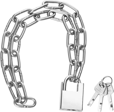 120 cm fiets anti-diefstal ketting, kabelslot geschikt voor fietsen, motoren en elektrische steps (Zwart)。