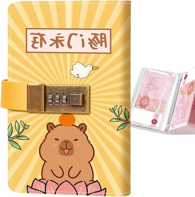 Geld Bespaarboekje - Budgetplanner Kasboek - Financiën Bijhouden - Combinatieslot Beveiliging - 18 x 3.3 cm - Geel