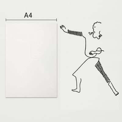 Favini® Watermerk Papier– 500 Vellen A4 – 80 g/m² – Vrouwelijke Lijnfiguur in Picasso-stijl – Draadwatermerk Favini Meerssen – Zuurvrij Ambachtspapier