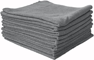 Tricot First - reinigingsdoek - grijs - 38x38cm - microvezeldoek - verpakt per 10st