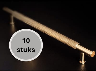 LUXE Handgreep Goud (Glanzend) - Handgrepen Goud 128mm -10 stuks- Handgrepen kast - Meubelgrepen - Keukengreep Goud - Kastgrepen - Handgrepen keukenkastjes - Meubelgreep - Handgrepen voor deurtjes - handgreep keuken - ladegreep - incl schroeven
