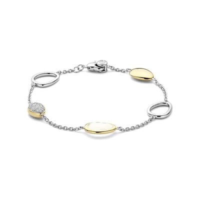 TI SENTO Dames Armband - 925 zilver - Parelmoer - Maat M - 23083MW