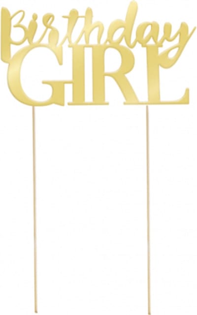 ** Paperdreams - Cake topper birthday girl Taart - Verjaardag meisje **