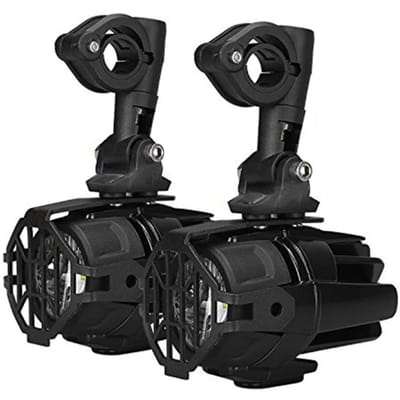 Protection antibrouillard LED pour phares de moto, 2 pièces, avec faisceau de câbles, pour BMW R1200GS F800GS noir