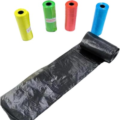 5/10 Rollen Hondendrollen Zakjes Huisdier Drollen Zakjes Hond Kat Afval Ophaal Schone Zak Voor Puppy Honden Willekeurige Kleur Buiten Huisdier Benodigdheden 5 Rolls black