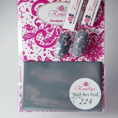 Korneliya Nailart folie - Transfer folie - Nagel Folie Mat CraquelÃ© Duif Grijs 224