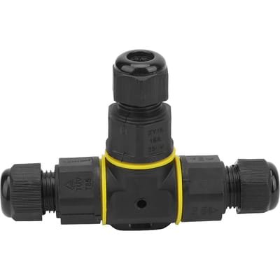 IP68 Waterdichte T-vormige 3-pins aansluitdoos Ondergrondse kabelmofconnector