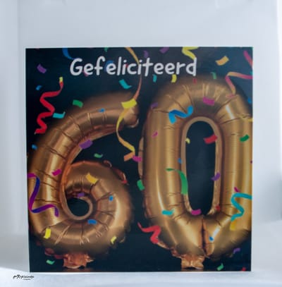 Gefeliciteerd wenskaart (A6) – 60 jaar mijlpaalkaart | Kleintje Fotografie
